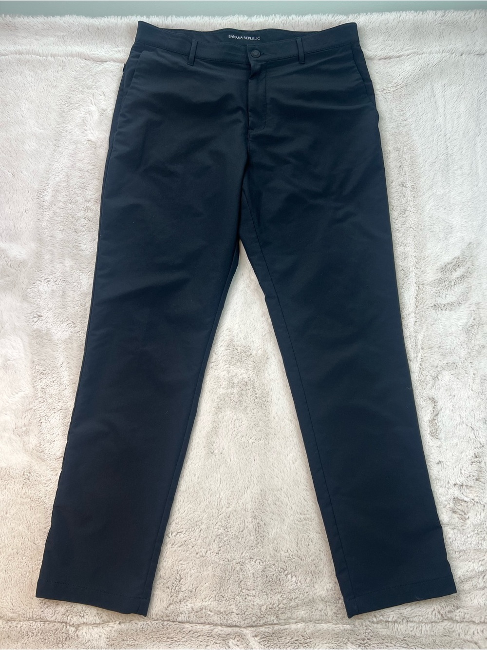 Banana Republic Pants Mens 36x32 Black Chino Tech Lightweight Trouser (34x30)